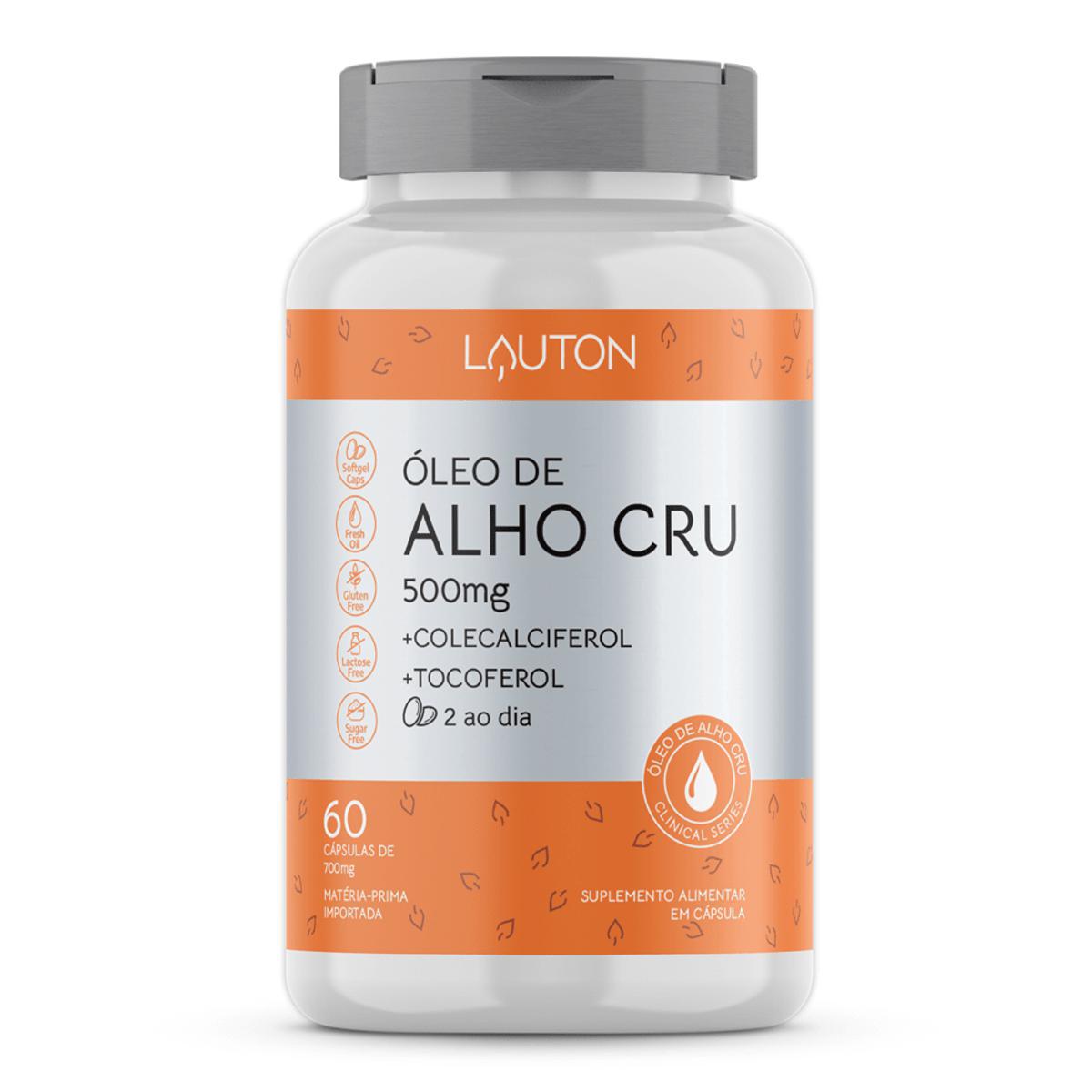 Miniatura Suplemento Alimentar Óleo De Alho Cru 500Mg 60 Capsulas