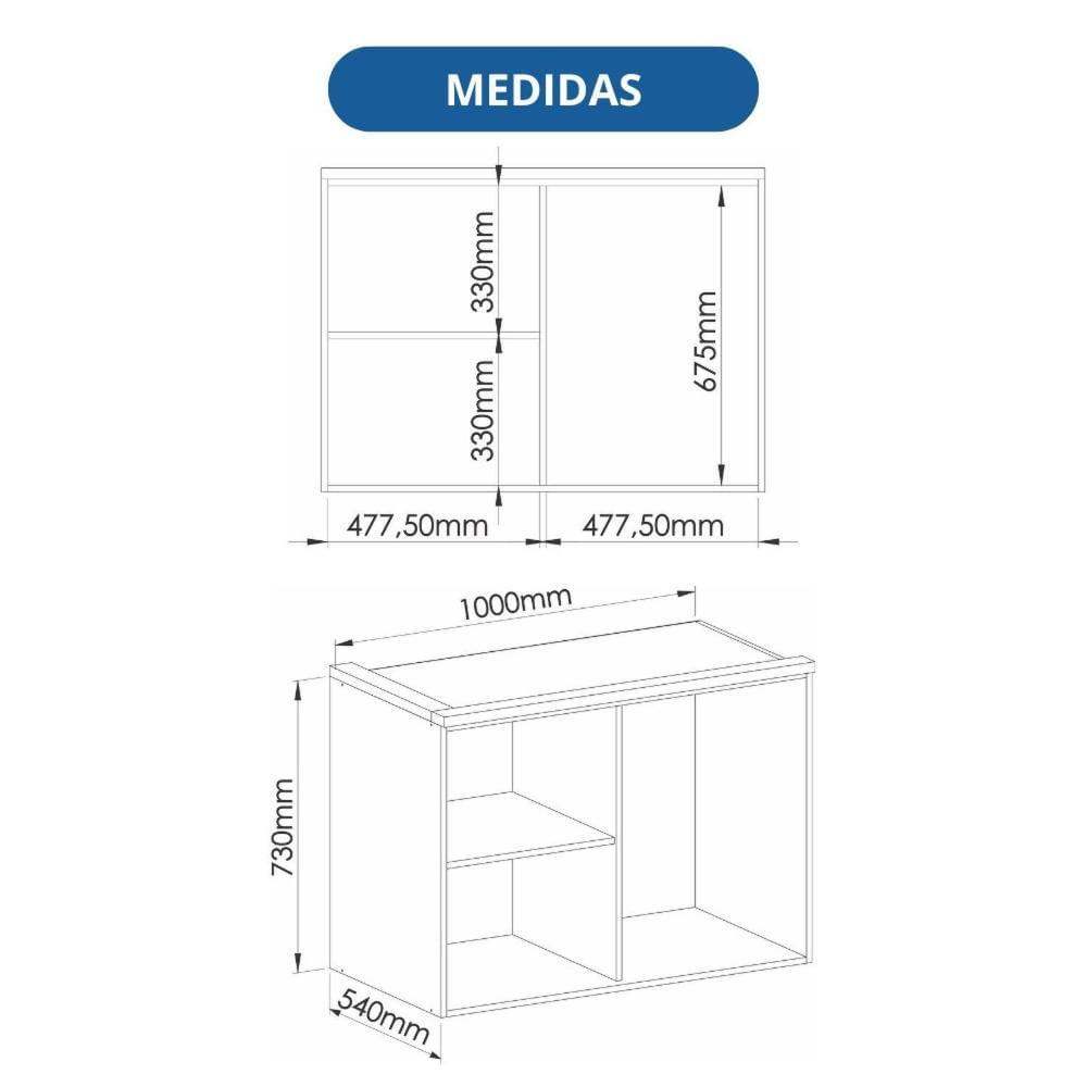 Miniatura Guarda-Roupa Módulo Aéreo 2 Portas Elegance Angelin