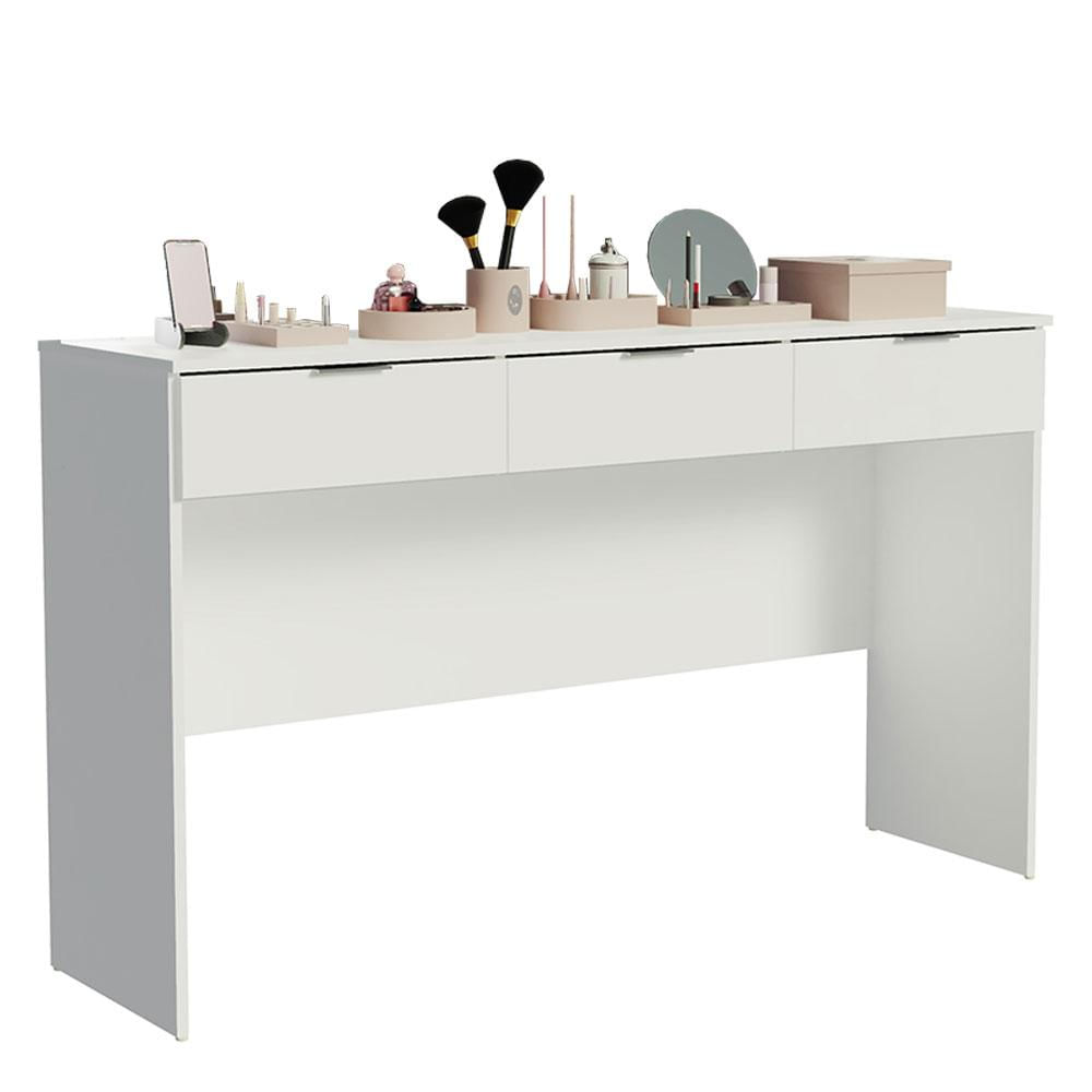 Miniatura Penteadeira Madesa Camarim Carly com 3 Gavetas (Sem Painel) Branco
