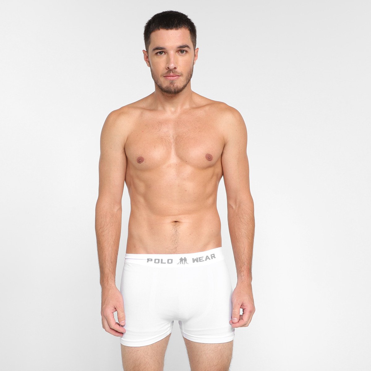 Kit Cueca Boxer Polo Wear Poliamida 12 Peças Marinho+Preto - G