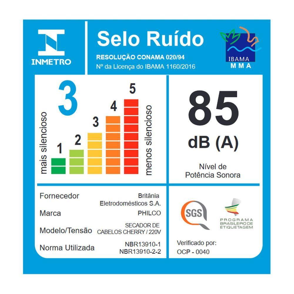 Secador de Cabelo Philco Cherry 2100W 220V