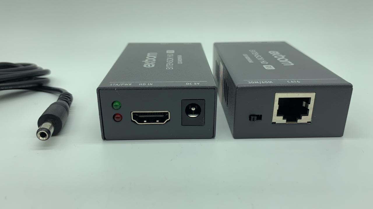 Miniatura Extensor Hdmi 60M Via Cabo De Rede Rj45 Cat 5E/6 3D 1080P