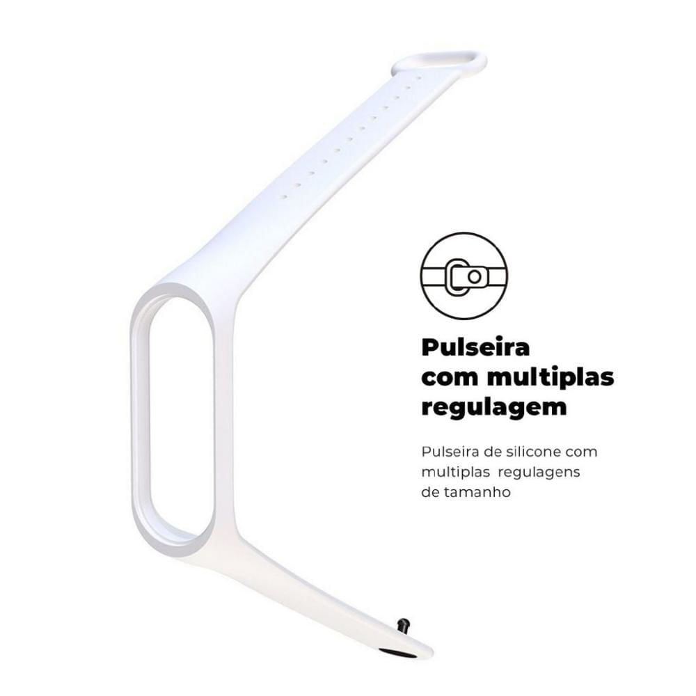 Miniatura Pulseira Ultra fit para Xiaomi Mi Band 5 e 6 - Branco - Gshield