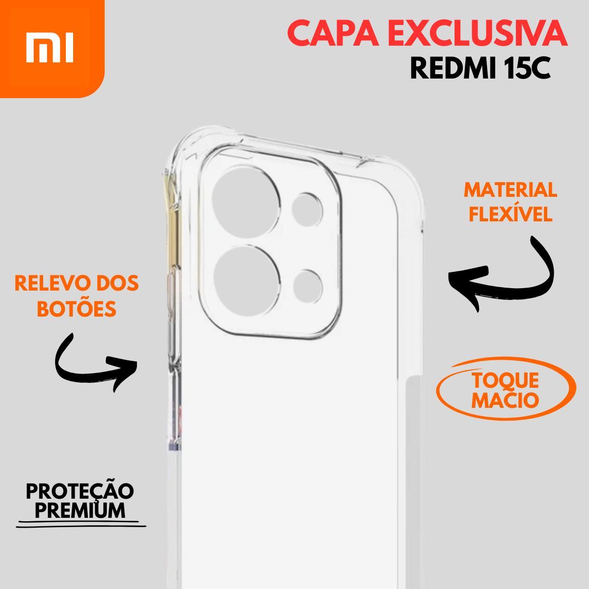 Miniatura Capinha Anti Impacto Transparente Tpu Capa Para Redmi 15C
