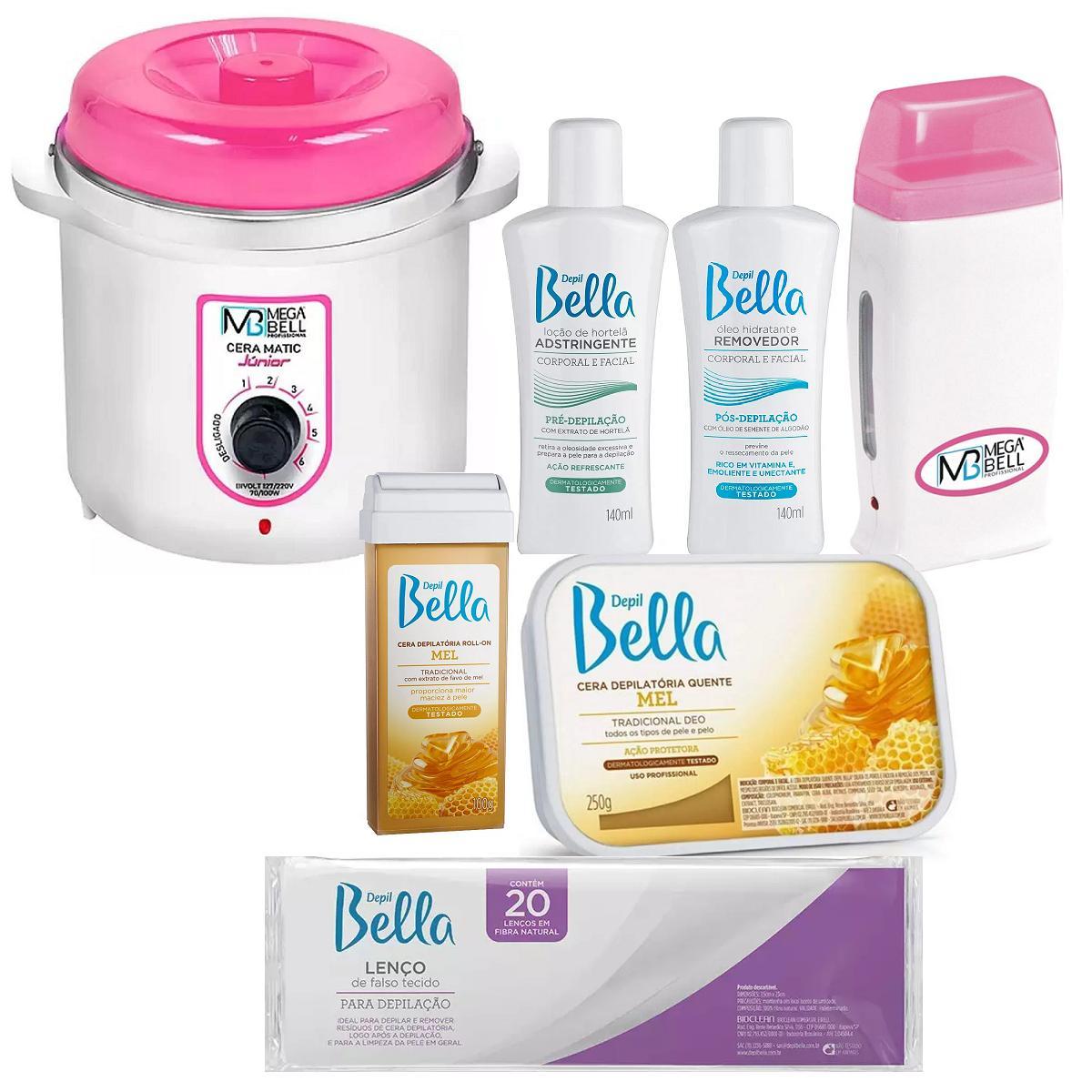 Miniatura Kit Para Depilação Com Cera Quente Rolon E Termocera 400G