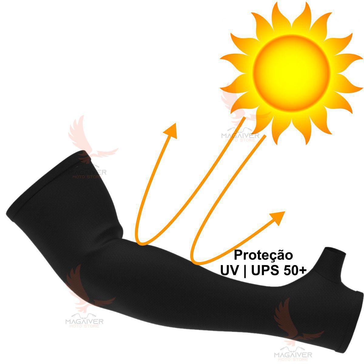 Miniatura Kit Par Manguito Térmico Proteção Solar Ciclismo Mountain