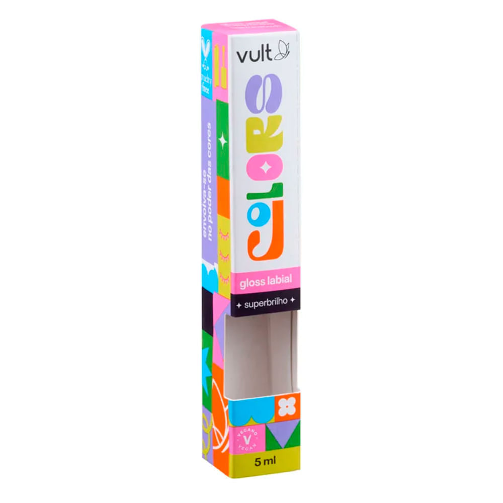Miniatura Gloss Labial Vult Colors Superbrilho Cor Rosa Translúcido 5ml