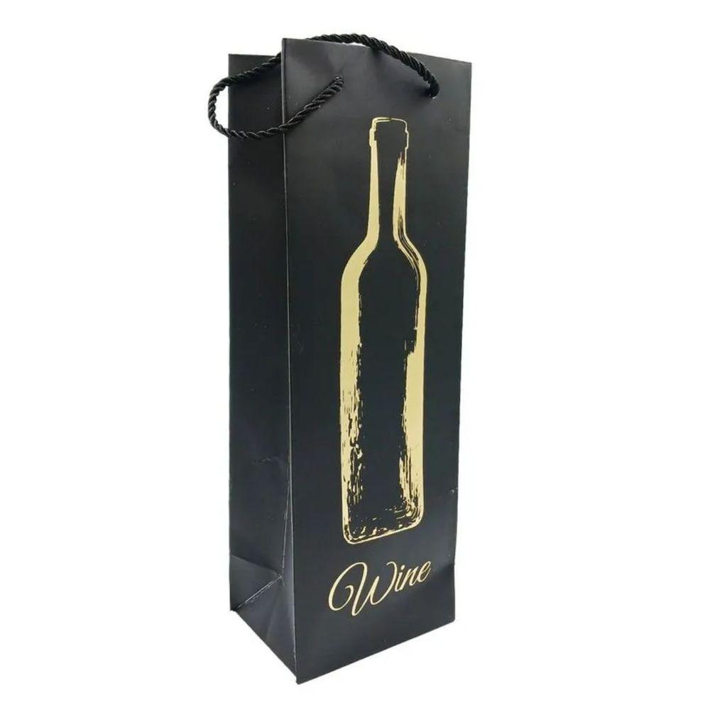 Miniatura Sacola De Presente Papel Para Vinho - 35cm