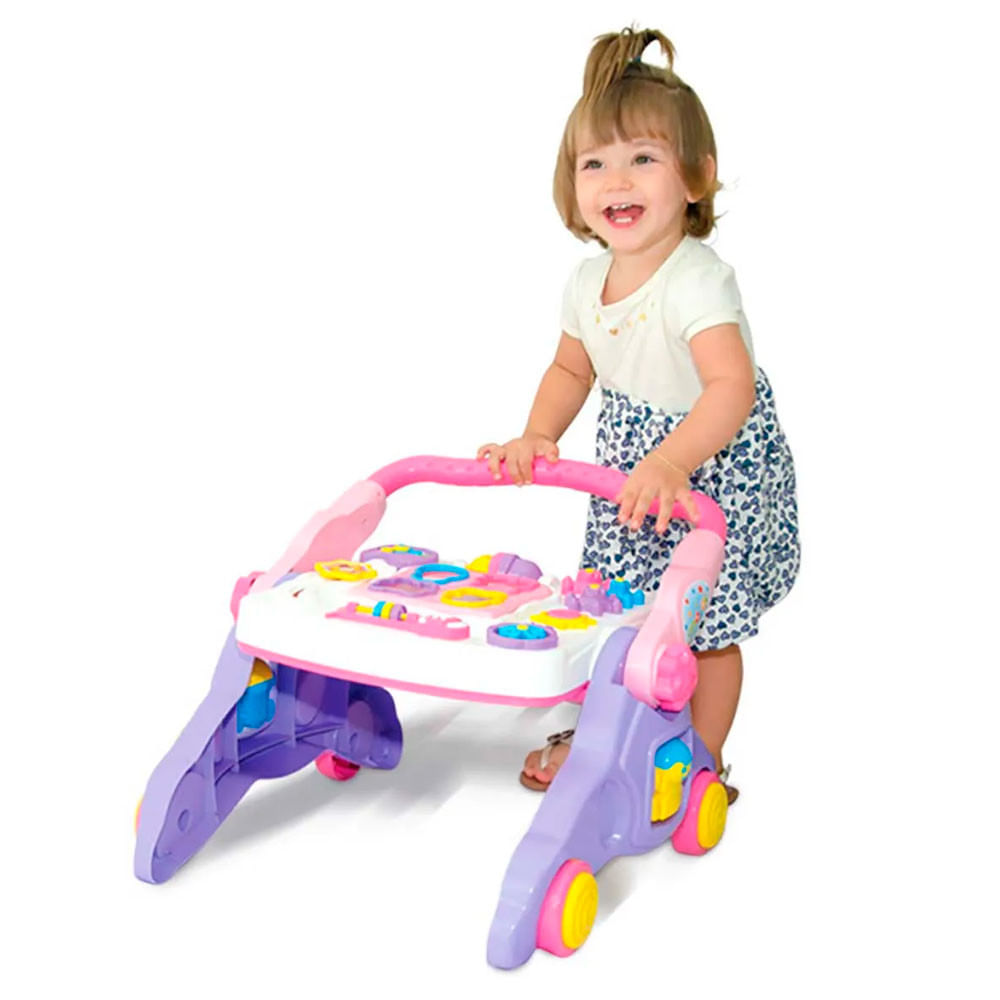 Brinquedo Andador 4 em 1 Maral Rosa