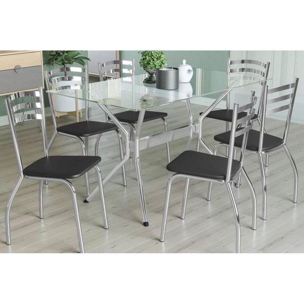 Miniatura Kit 4 Cadeiras Portugal 4c007 4 Un Cromado Courano Marrom