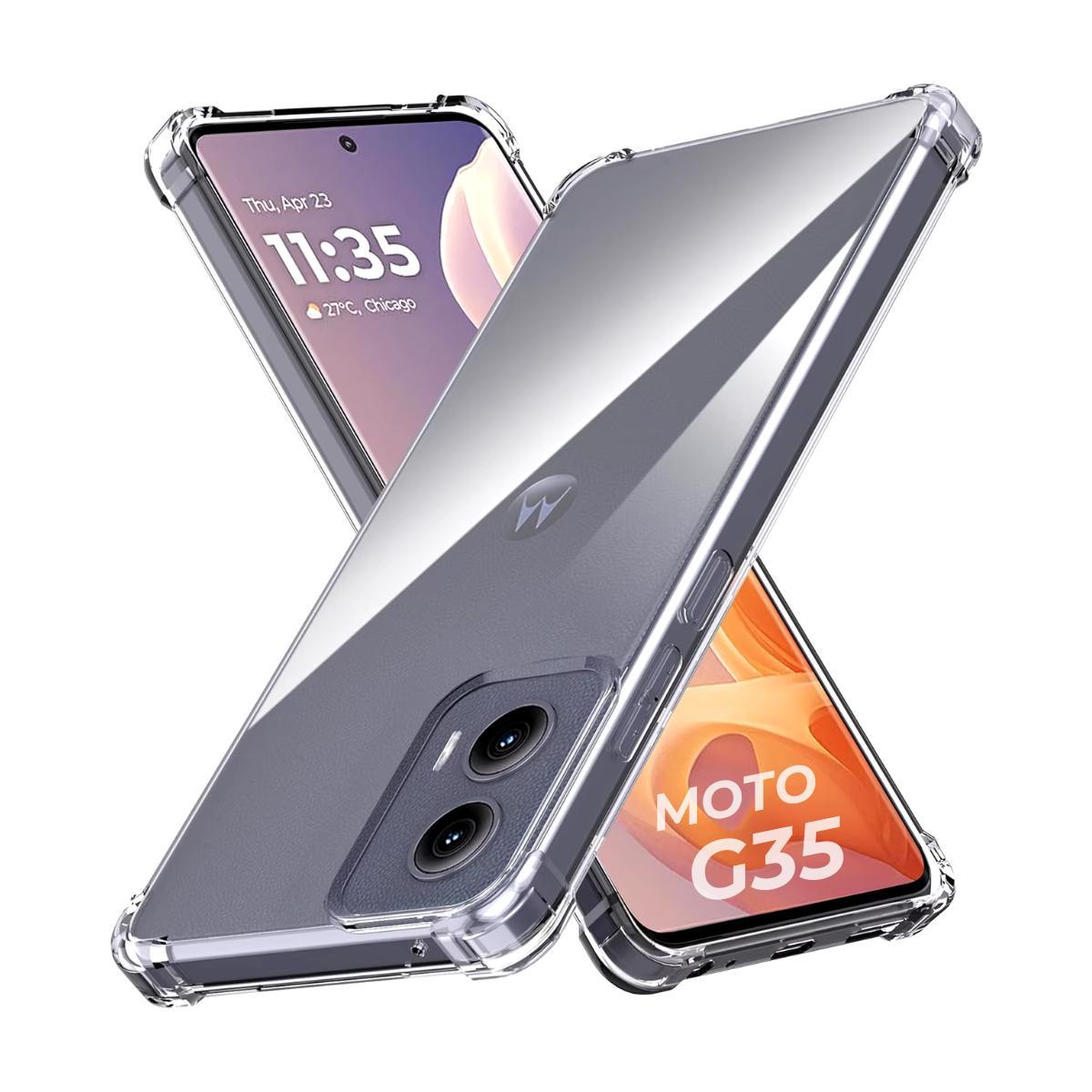 Miniatura Capa Transparente + Película Gel Privativa Para Moto G35 5G