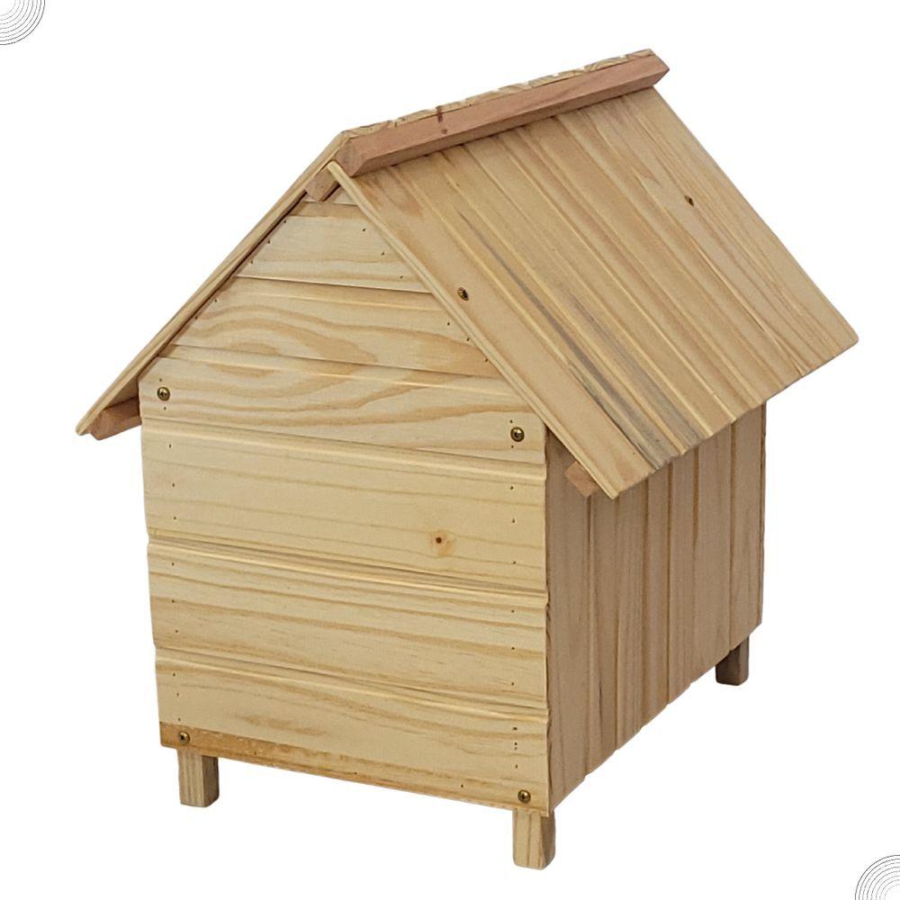 Miniatura Casinha De Cachorro De Madeira Sem Pintura Simples Extra Grande N5