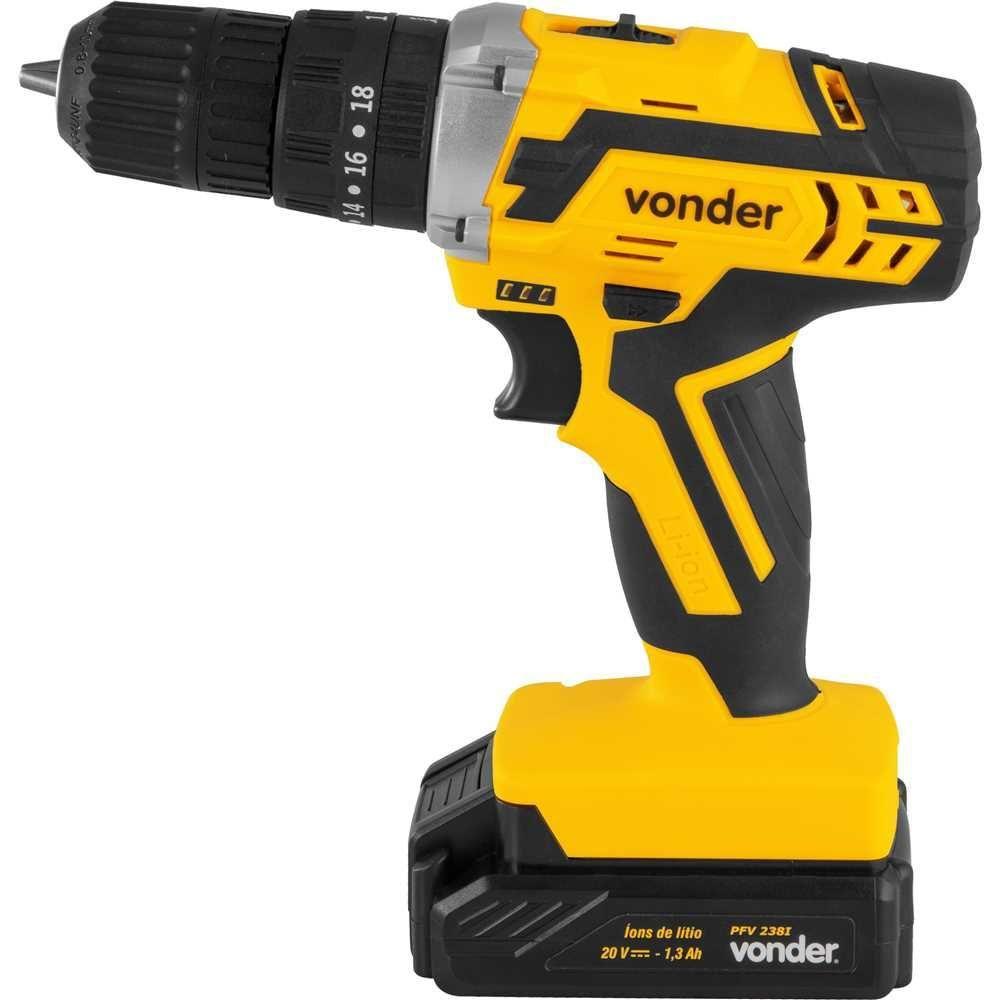 Parafusadeira Furadeira Impacto Bateria 20 Volts Pfv238l 6001000238 Vonder