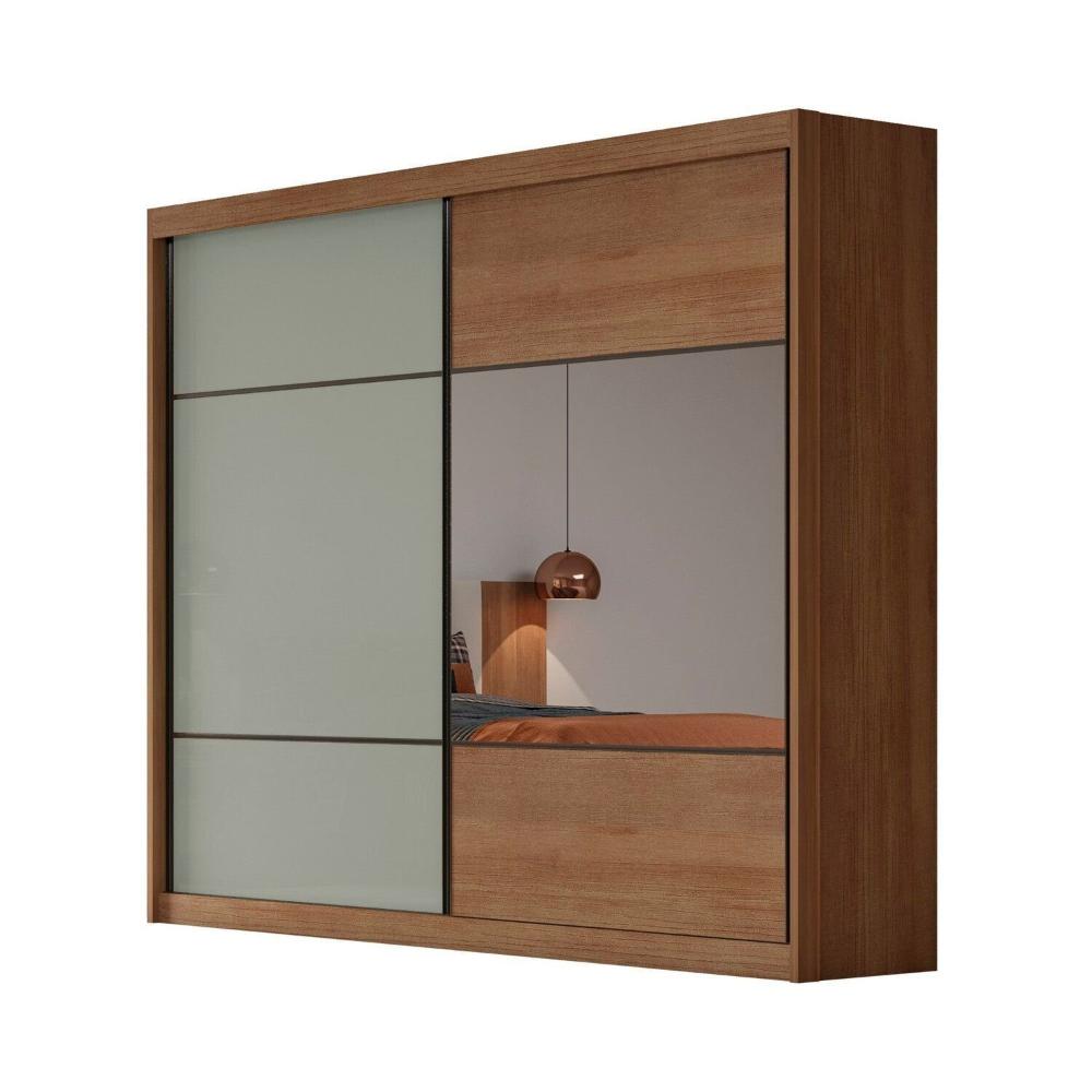 Miniatura Móveis para Quarto Guarda-roupa Casal Mdf Blumenau Cumaru/Fendi
