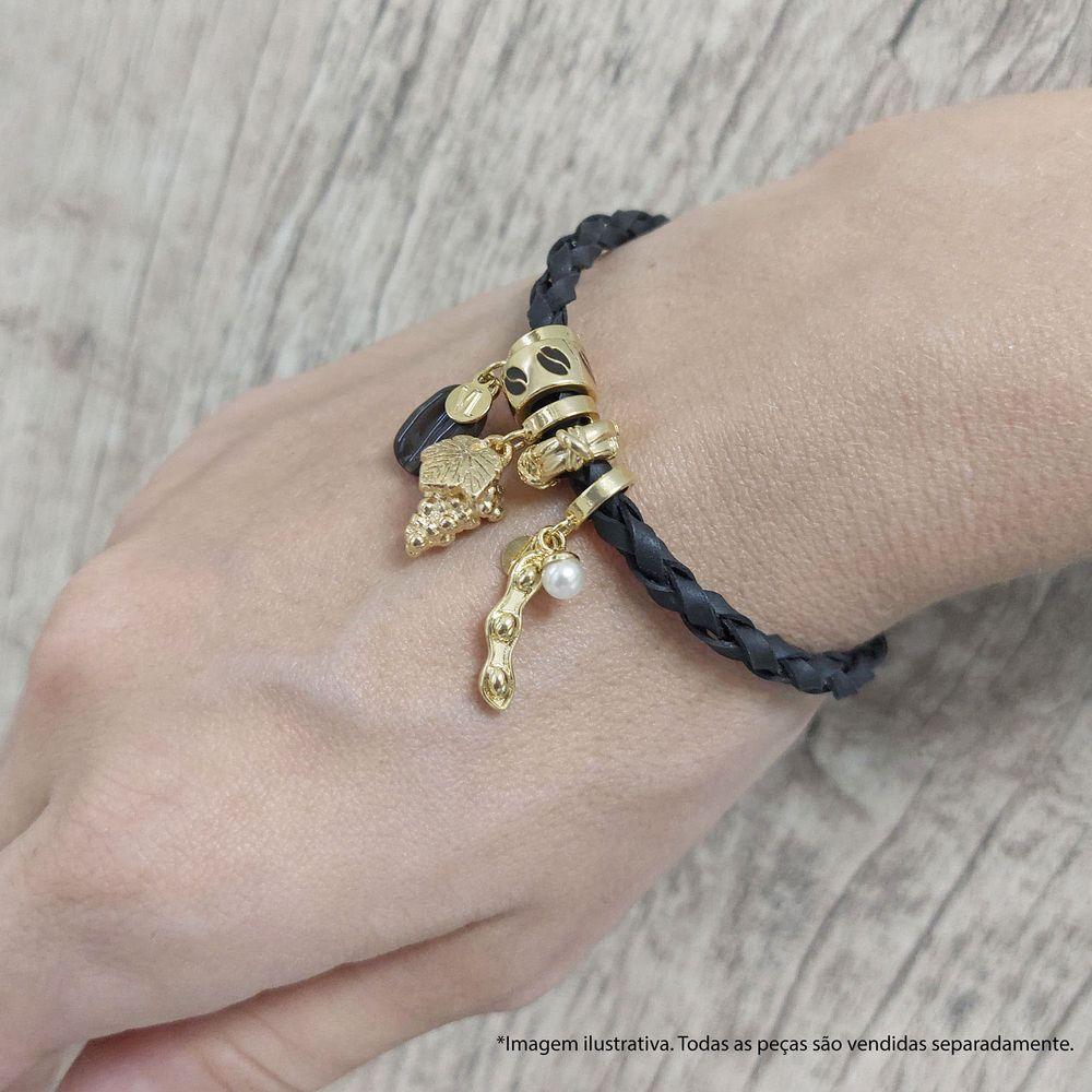 Miniatura Charm Separador Grãos De Café Revestido Em Ouro