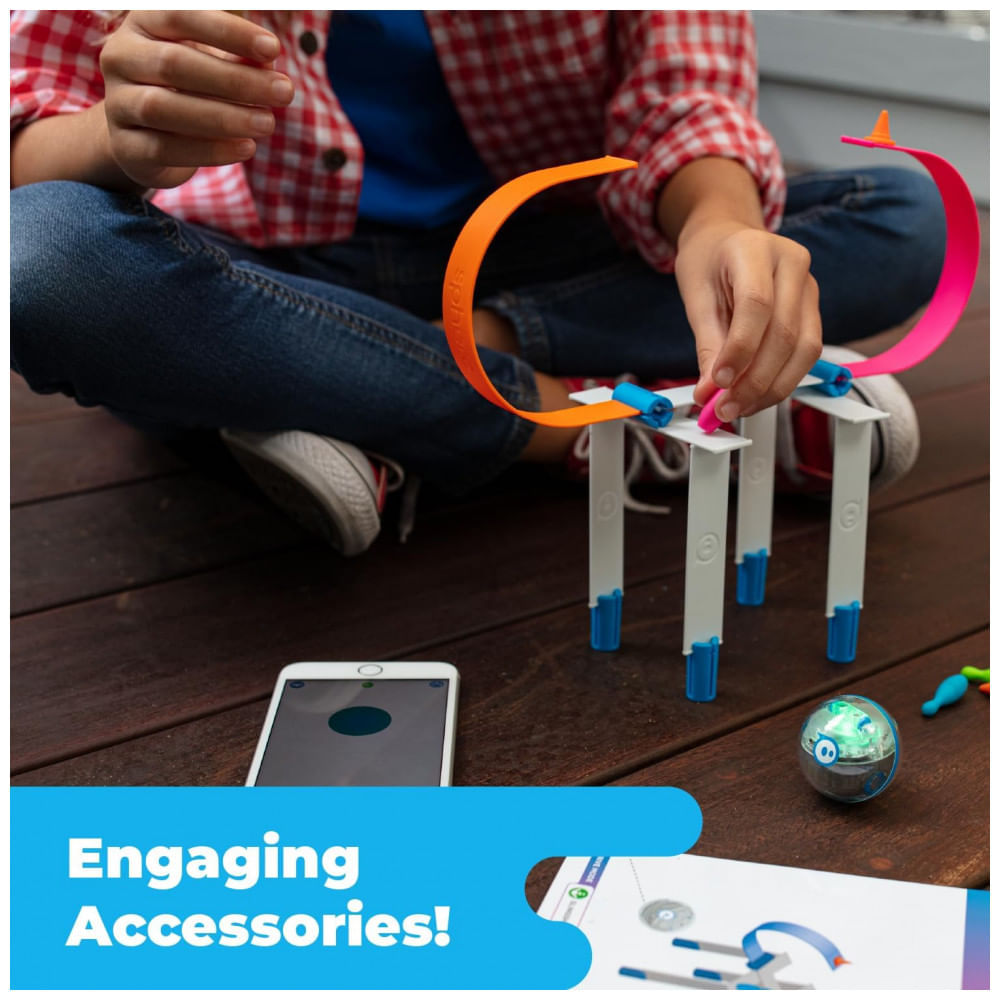 Miniatura Sphero Mini Education Kit 16-Pack – Kit Educacional com 16 Robôs Programáveis, Acessórios e Cartões para Aprendizagem STEM em Sala de Aula