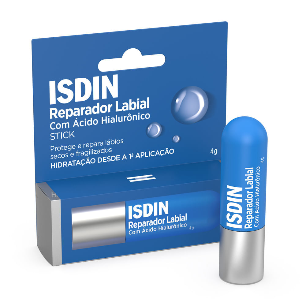 Miniatura Reparador Labial Isdin com Acido Hialurônico Stick 4g