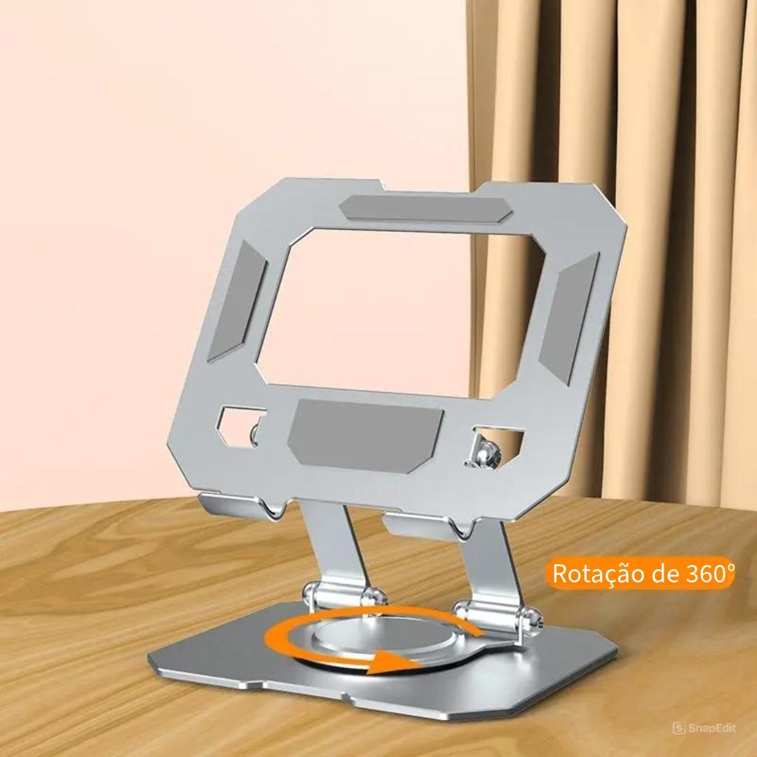 Miniatura Suporte Giratório Dobrável Alumínio Para Tablet/Notebook