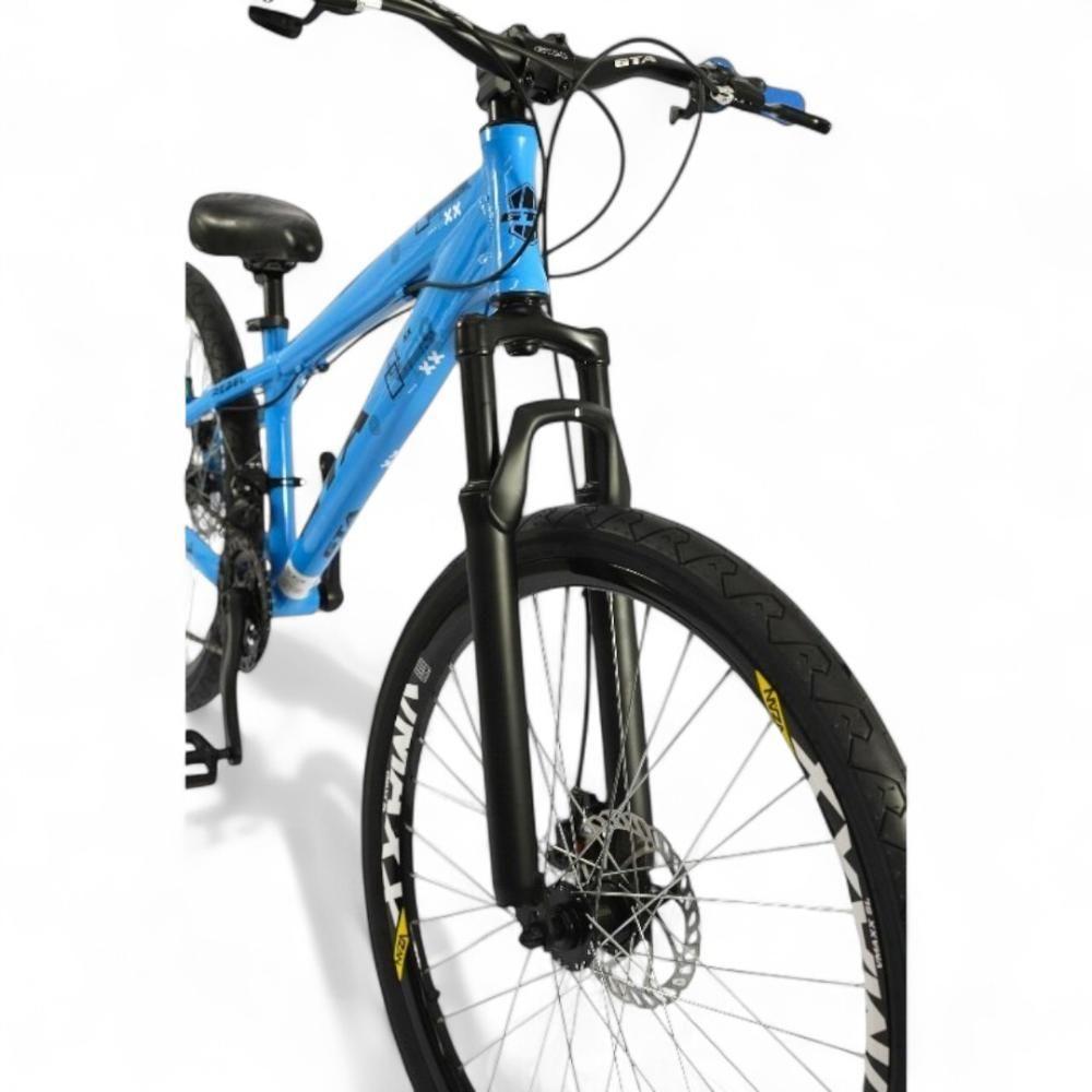 Miniatura Bicicleta Aro 26 Gta Rebel Freeride 21v Shimano Freio A Disco Do Grau - Azul Azul/preto