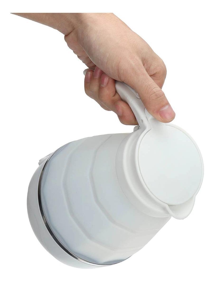 Miniatura Chaleira Eletrica De Silicone Portatil Para Viagens Dobravel