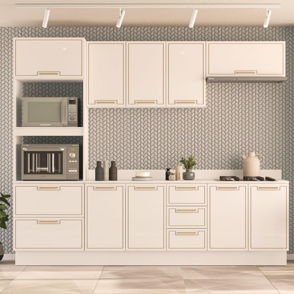 Miniatura Balcão de Cozinha 2 Portas 3 Gavetas Branco