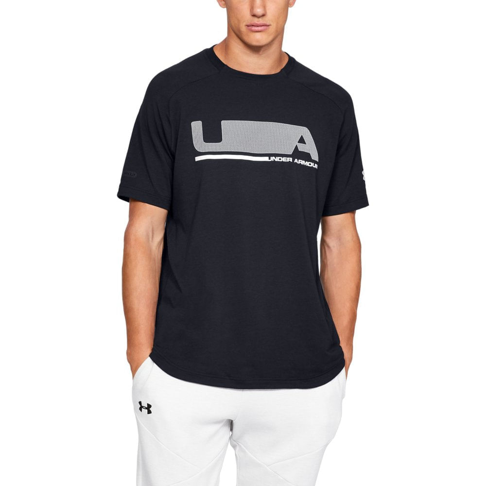Miniatura Camiseta de Treino Masculina Under Armour Unstoppable Move Preto - M