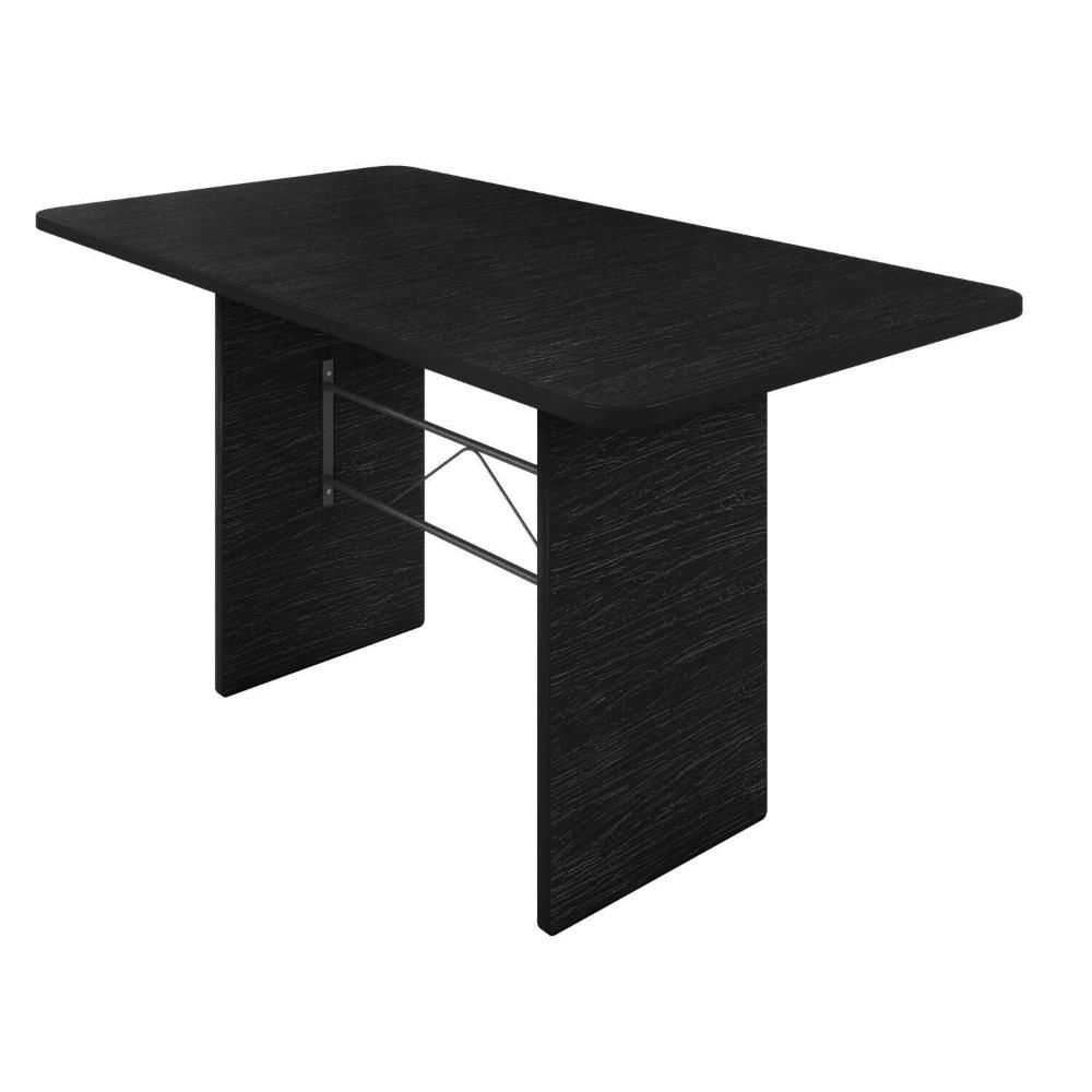 Miniatura Mesa Retangular Tampo 140x75cm Base Ardósia Indiano Ardósia indiana / Mart. Prata