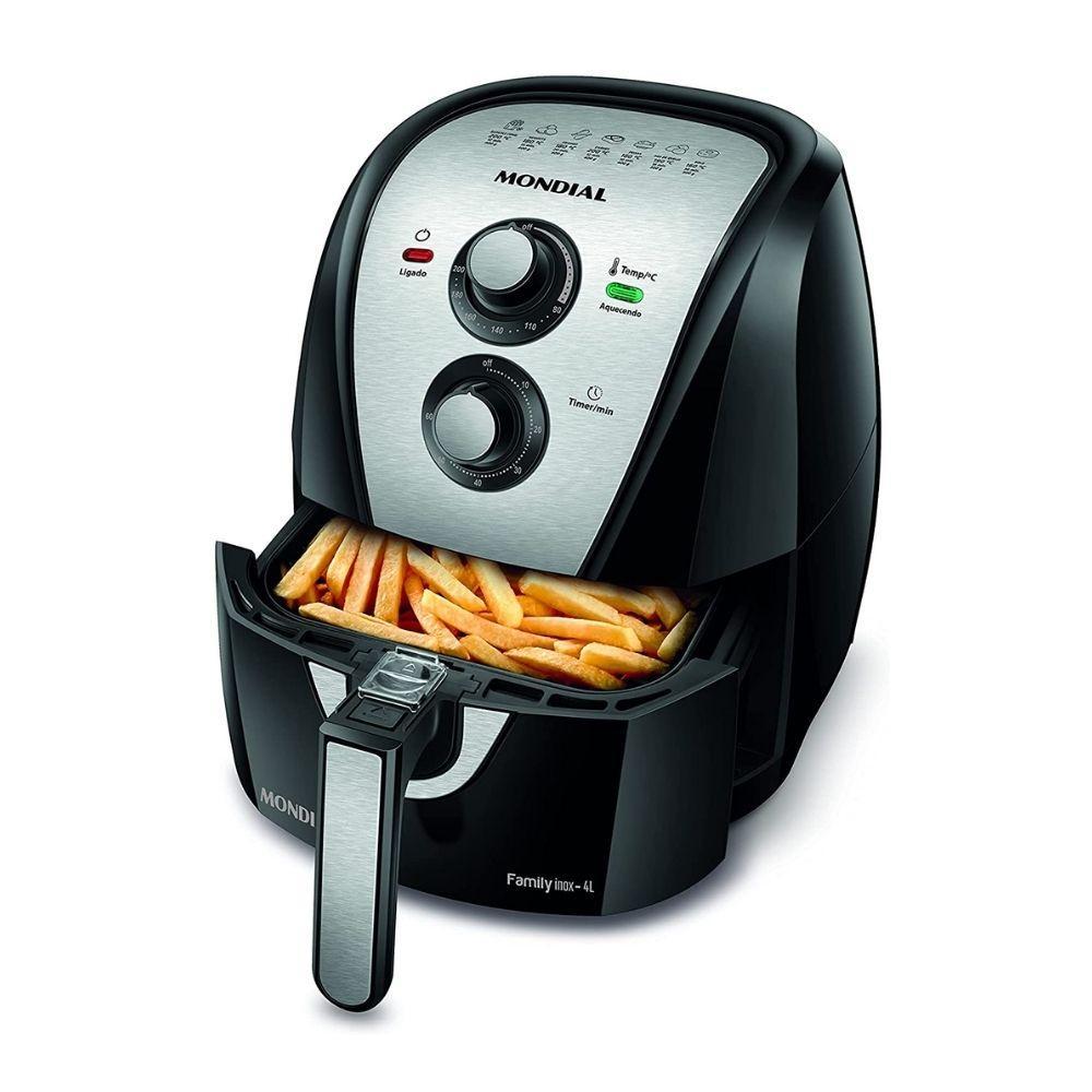 Miniatura Fritadeira a Ar Mondial Family Inox 1500W AFN-40-BI 4L