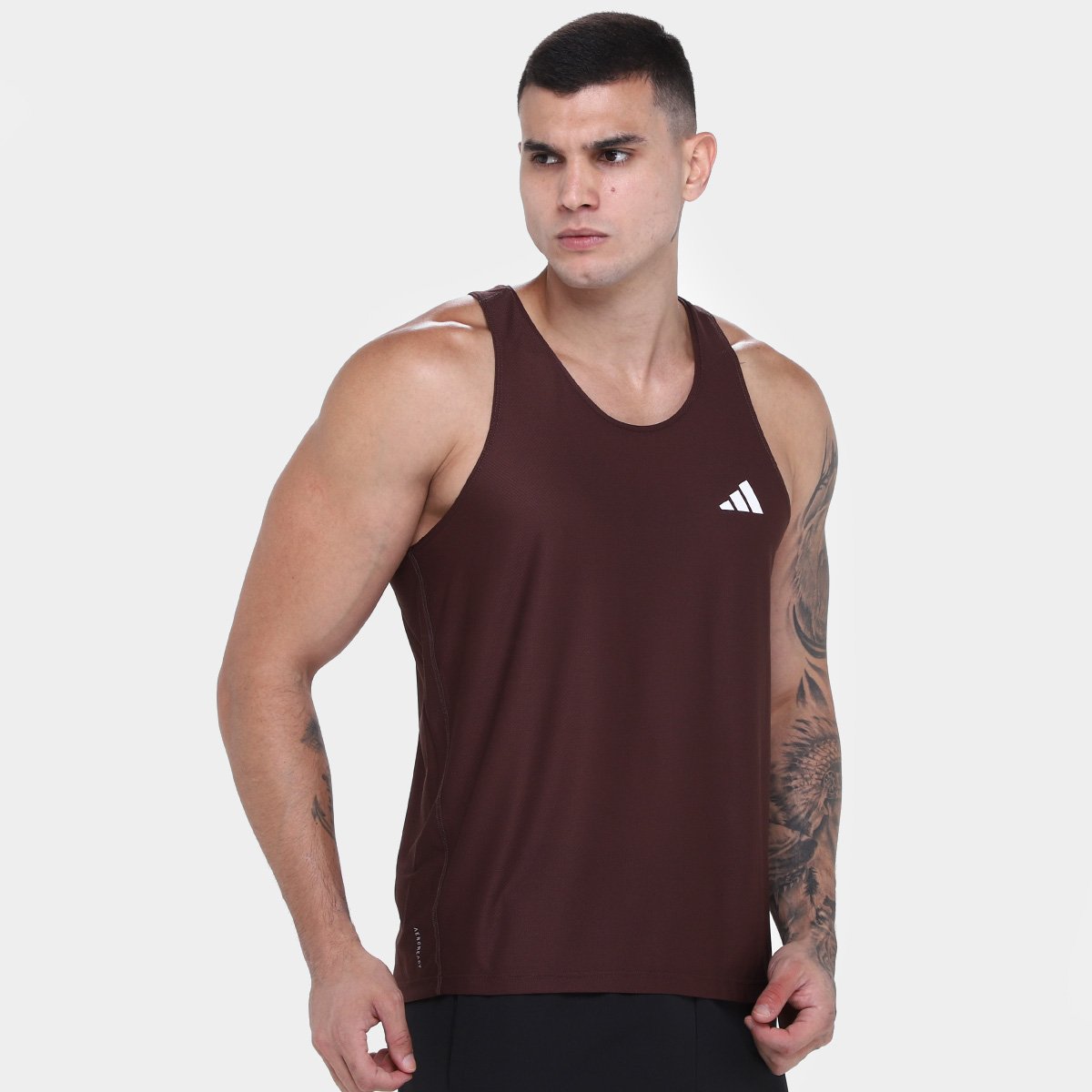 Miniatura Regata Adidas Own The Run Base Masculina Vinho - G