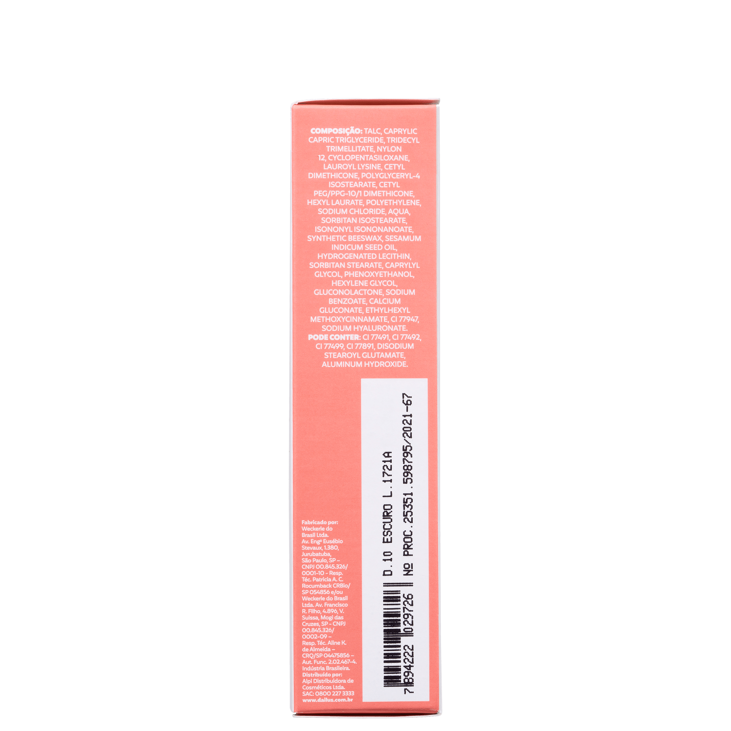 Miniatura Base Líquida Dailus Ultra Cobertura Matte D10 Escuro 28ml