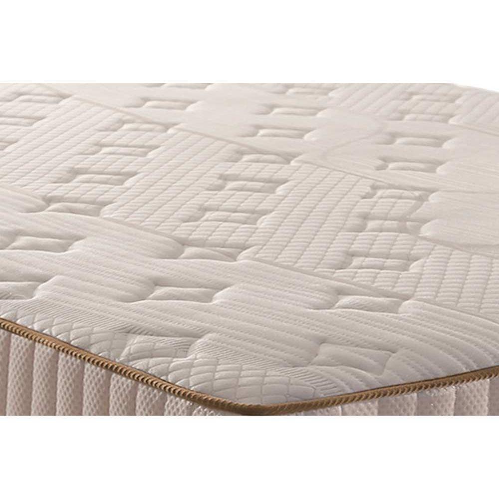 Miniatura Cama Box Baú Queen: Colchão Molas Paropas Masterpocket Ensacadas Eco Fibra + Base Clean(158X198)