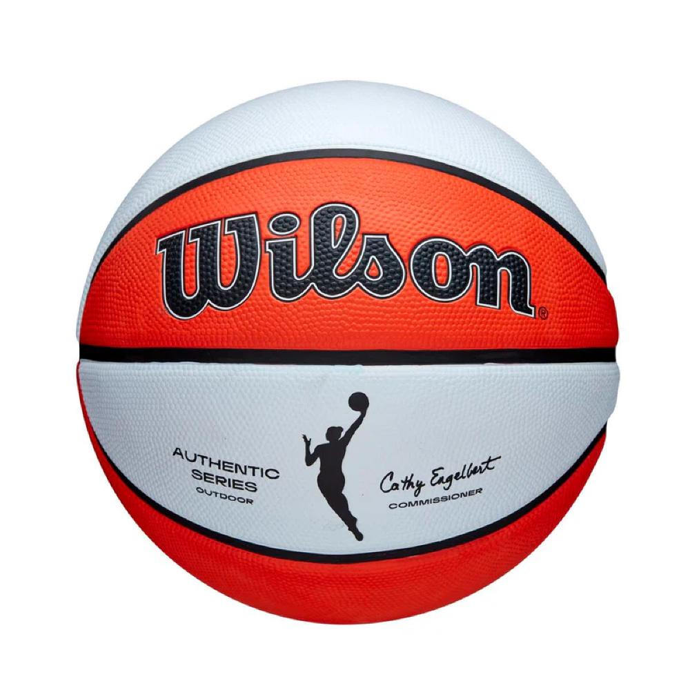 Miniatura Bola de Basquete Wilson WNBA Authentic Outdoor #6 Branco e Laranja