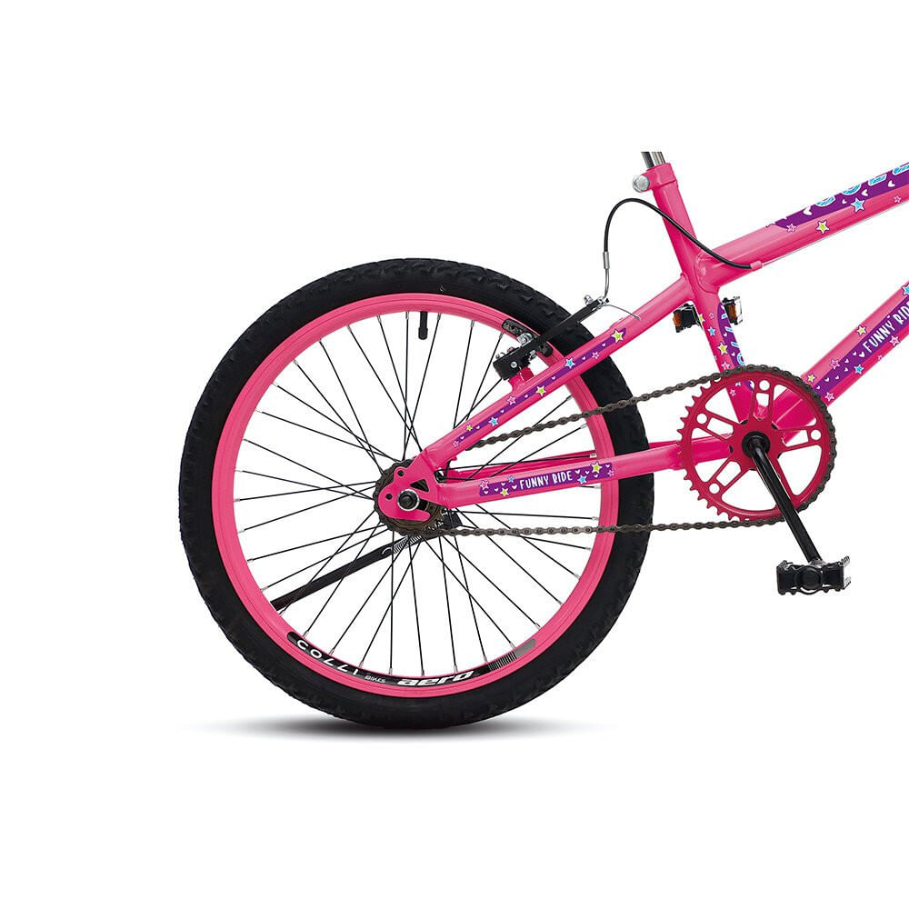 Miniatura Bicicleta Colli Jully, Aro 20 Freio V-Brake Quadro 20 Rosa Neon