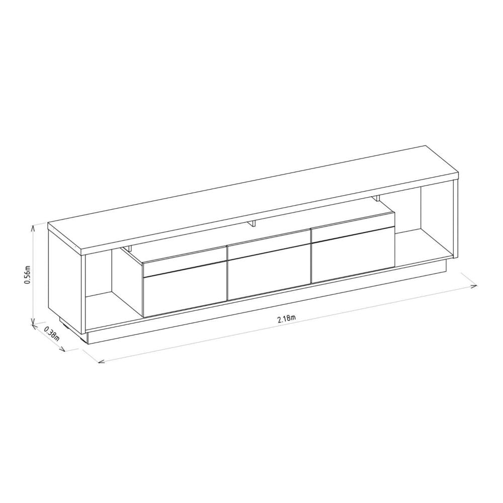 Miniatura Conjunto Rack Cronos 2.2 com Kit Fita LED 1 Fita (2000mm) Nature/ Off White