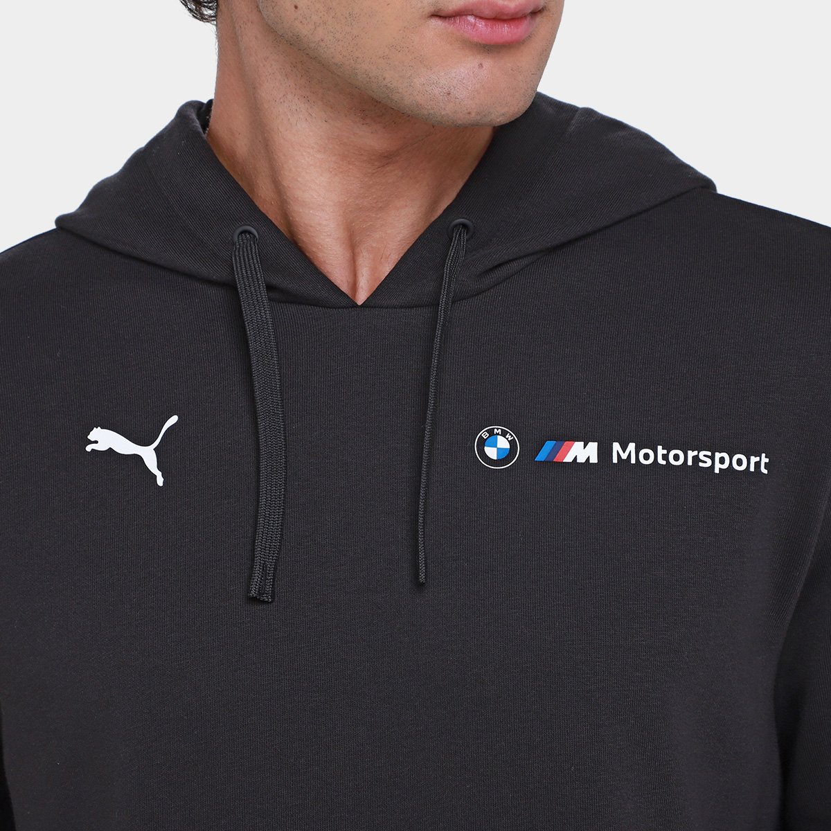 Miniatura Moletom Com Capuz Puma BMW MMS ESS Masculino Preto - G