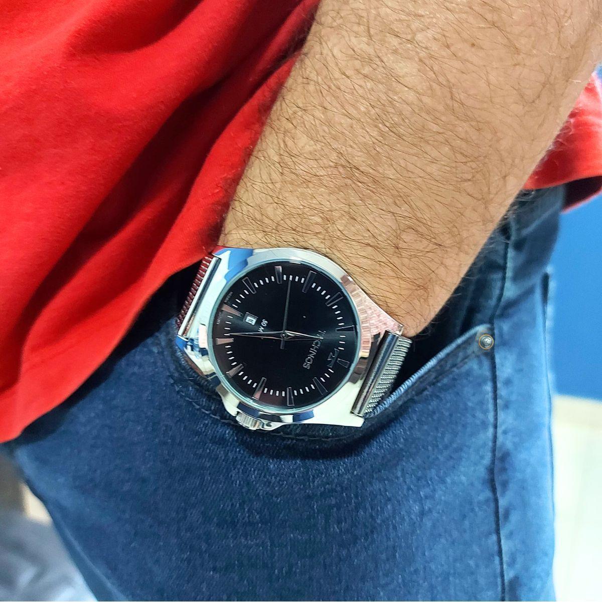 Relógio Technos Classic Steel 2115LAL/0P Prata 46mm
