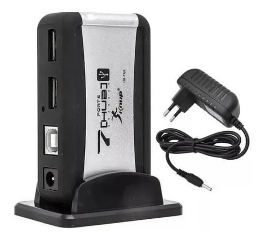 Miniatura Hub Usb 7 Portas Com Fonte 2.0 Hb-T68 Knup