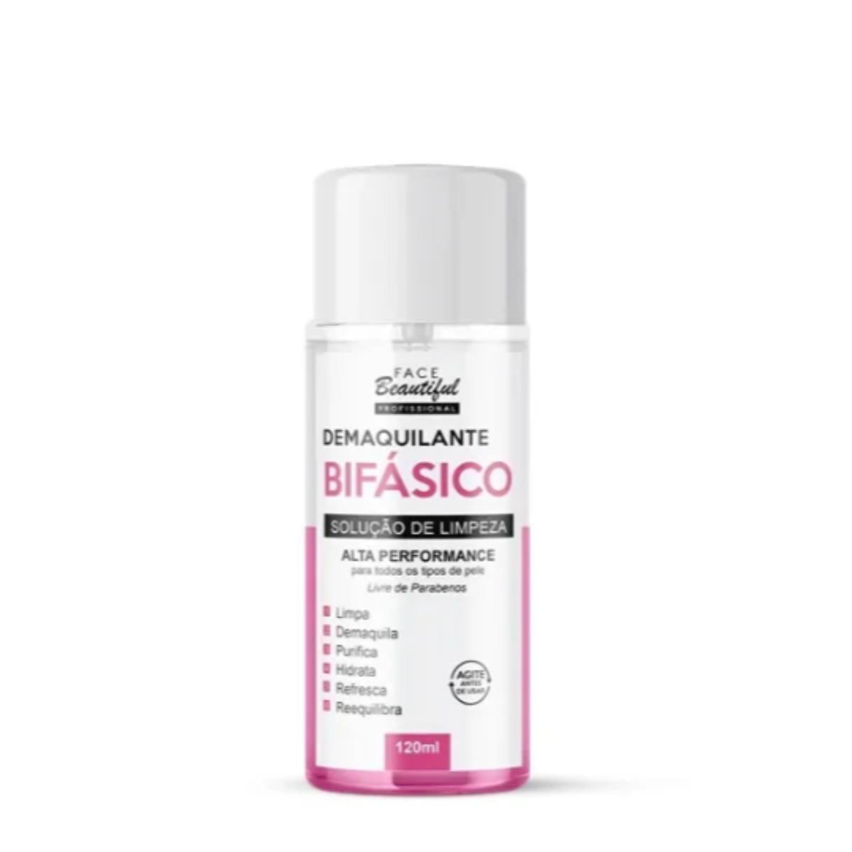 Miniatura Demaquilante Bifásico 120Ml Solução Limpeza - Face Beautiful
