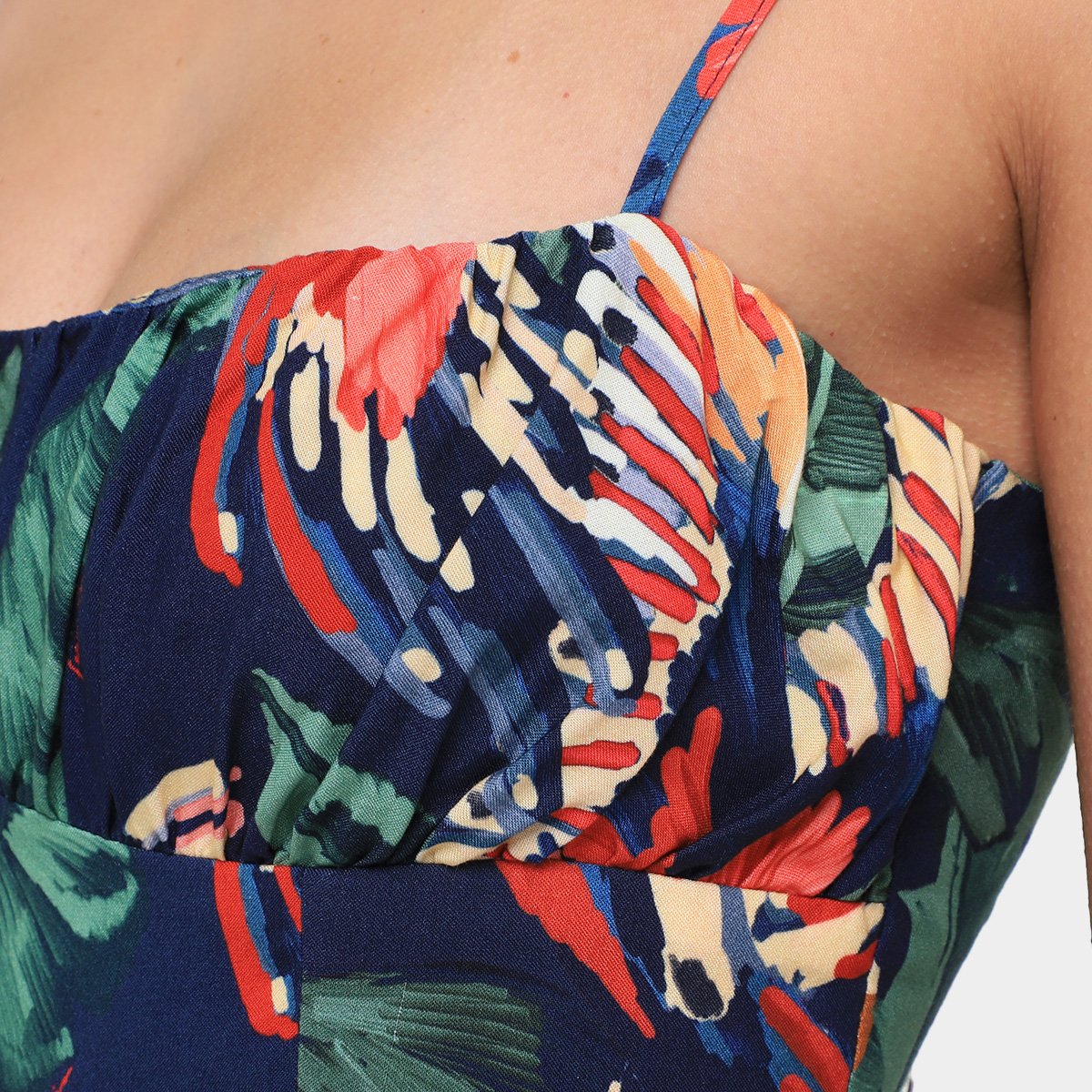 Miniatura Vestido Farm Cropped Voo dos Passáros Azul - G