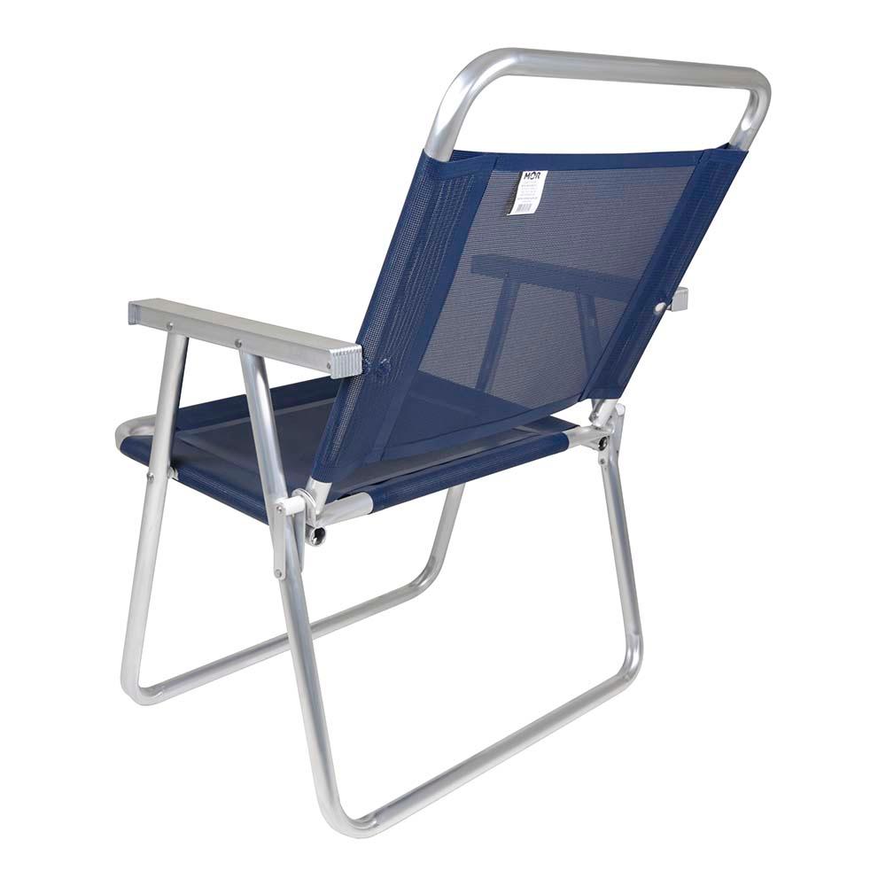 Miniatura Cadeira De Praia Oversize 140kg Alumínio Reforçada Larga Mor Azul