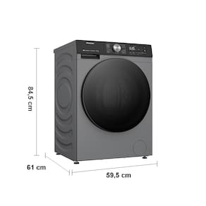 Lava e Seca Hisense 11/7kg WD3S11 com Motor Inverter, Controle Wi-Fi, 13 Programas de Lavagem e 3 de Secagem, Painel Touch - Titanium 110V