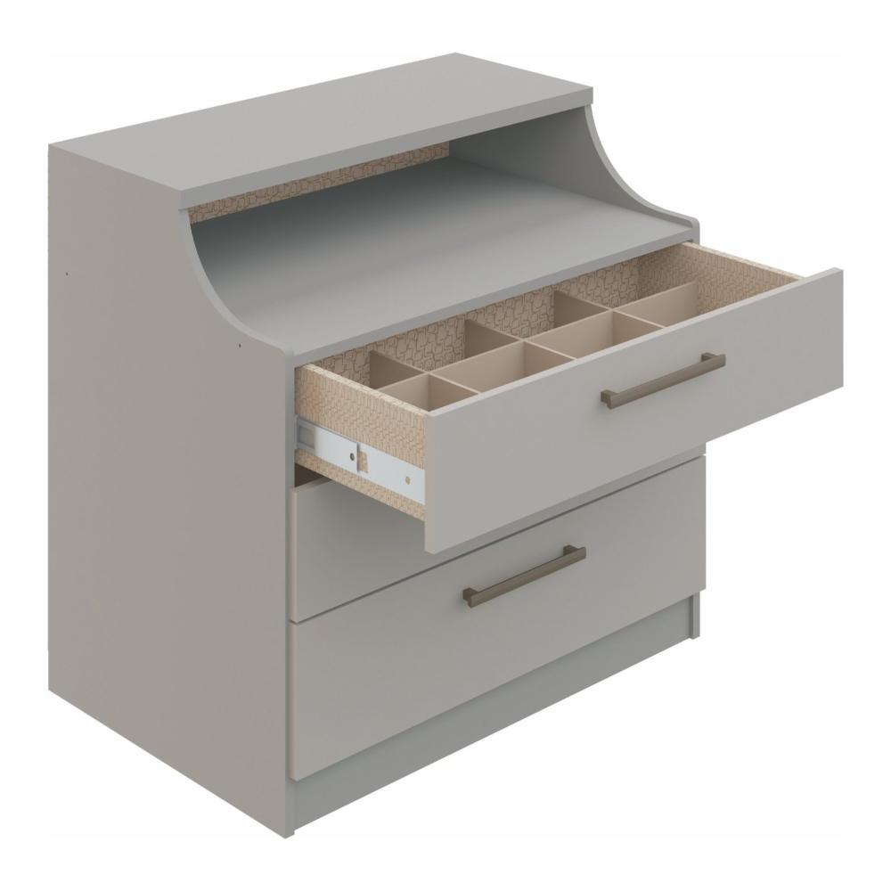 Miniatura Módulo Bancada 3 Gavetas Elegance Móveis Castro NIQUEL/NIQUEL