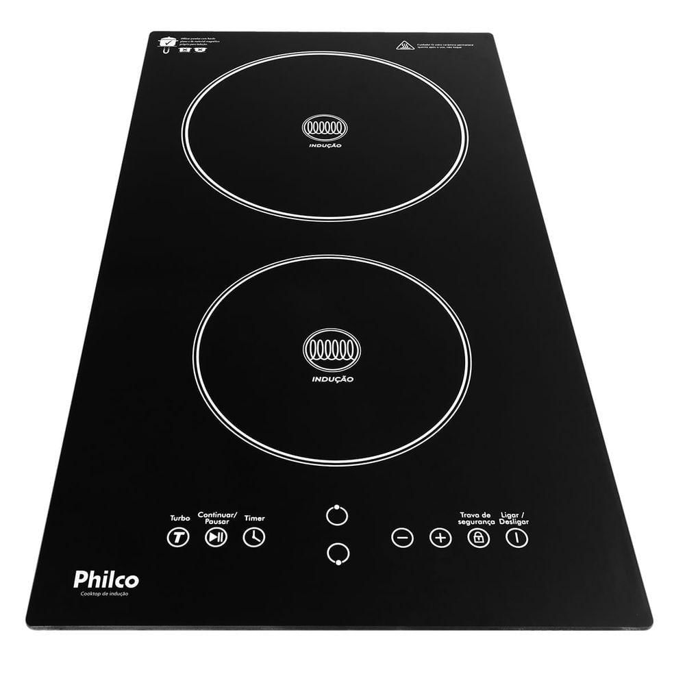 Miniatura Cooktop de Indução Philco 2 Queimadores e 9 Níveis  220V