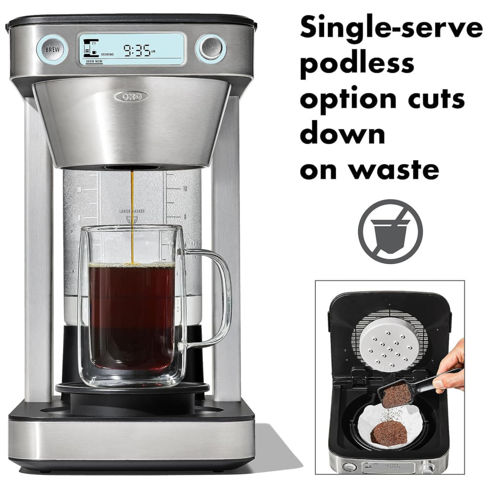 Miniatura Cafeteira de 12 xícaras com Jarra Térmica de Parede Dupla com Isolamento a Vácuo e Controle de Temperatura, 110V, OX...
