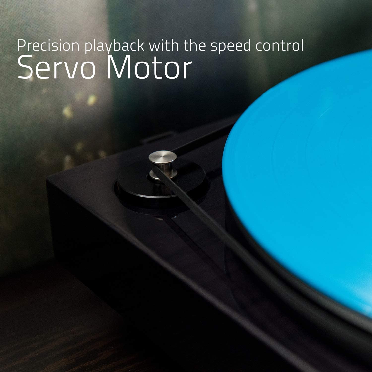 Miniatura Fluance RT82 Reference High Fidelity Vinyl Turntable Record Player with Ortofon OM10 Cartridge Speed Control Motor Solid Wood Plinth Vibration Isolation Feet Piano Black