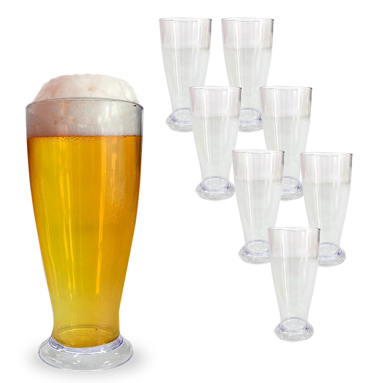 Miniatura Kit 8 Copo Tulipa Para Chopp Cerveja Acrílico 220Ml