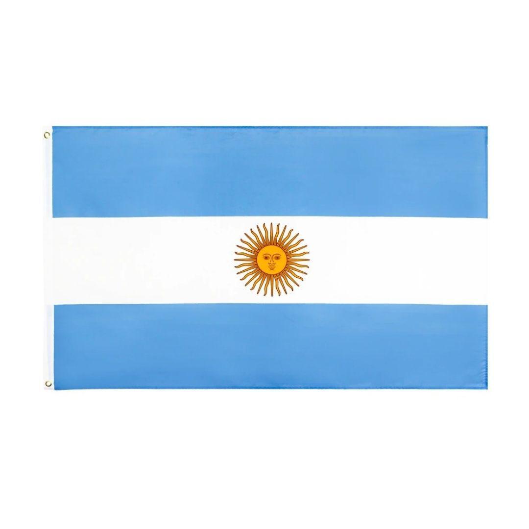 Miniatura Bandeira Da Argentina Cores Nas 2 Faces Para Mastro E Parede