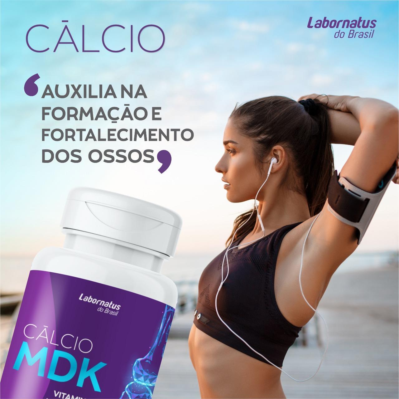 Cálcio Mdk Vitaminas D3+K2 + Magnésio 60 Cápsulas 4 Caixas