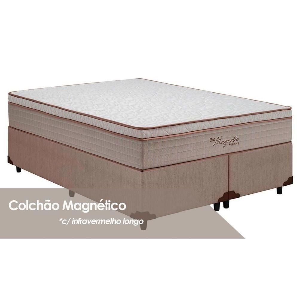 Miniatura Cama Box Queen: Colchão Molas Ensacadas Kappesberg Bio Magnético + Base Crc Courano Clean(158x198)