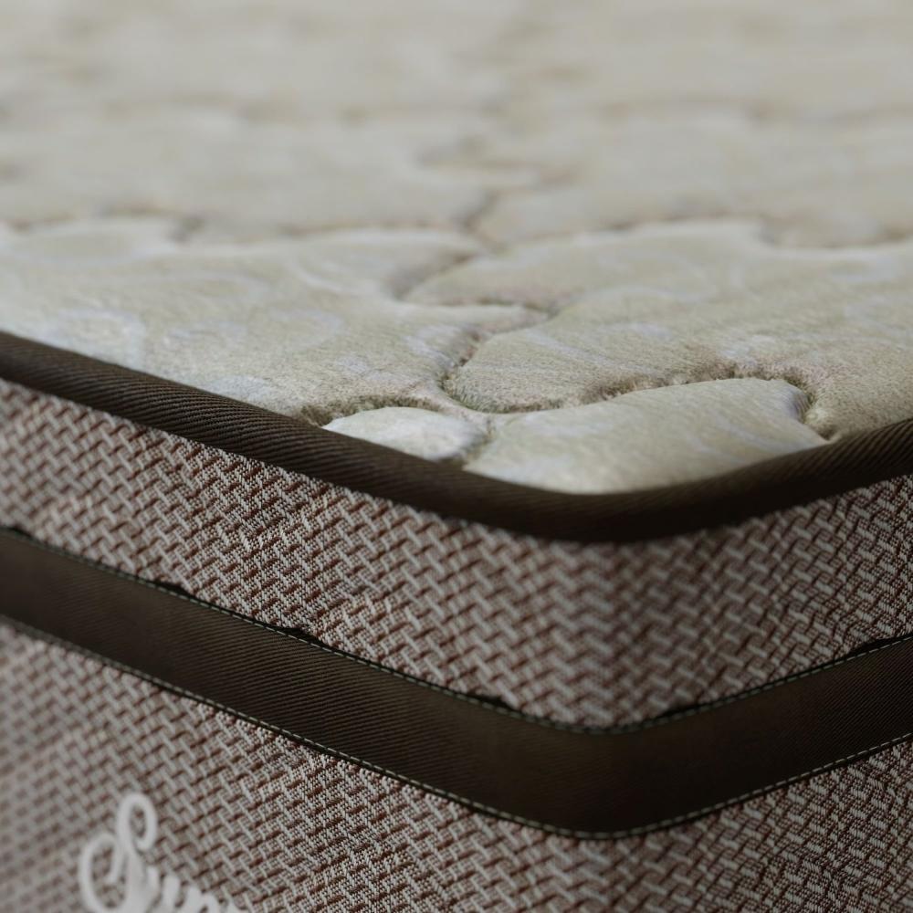 Miniatura Cama Viúvo Box Supreme 128x188x60 Molas Ensacadas Montreal Dourado